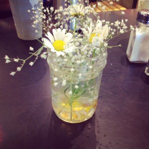 flowers at breakfast