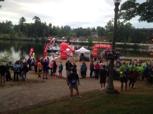 the beginning, the middle and the end of the swim