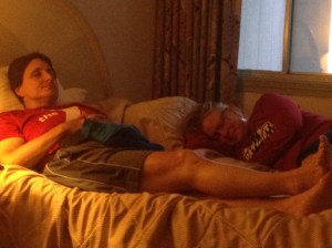 taking a little catnap during the storm