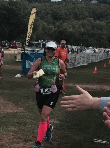 Coming down the finishing shoot